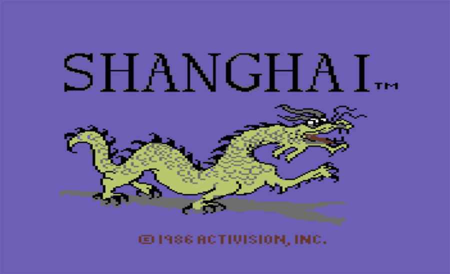 Titelbildschirm von Shanghai 1986 auf dem C64